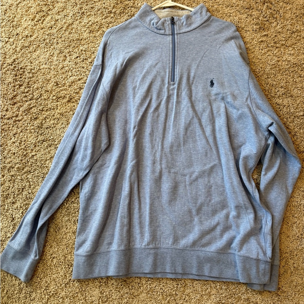 Polo Ralph Lauren Men's Light Gray Zip-Up Sweater
